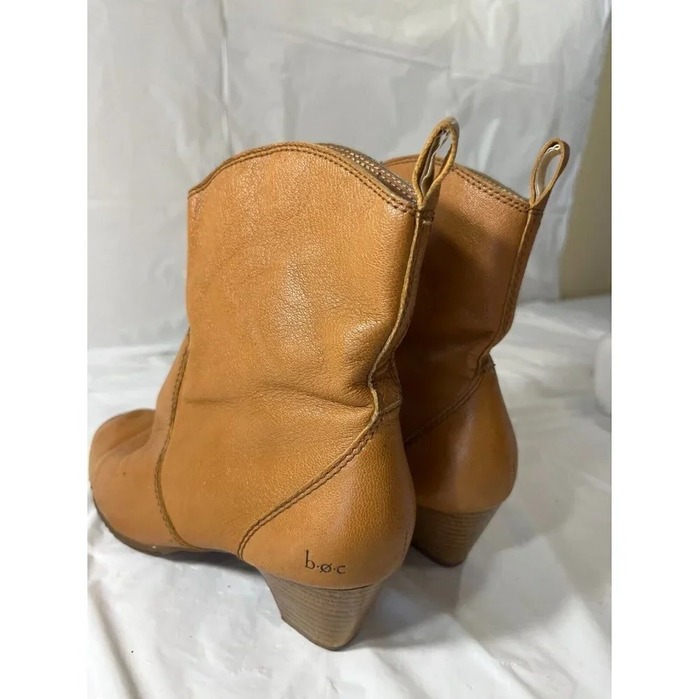 Boc Women's Western Tan Leather Ankle Pull Up 2
